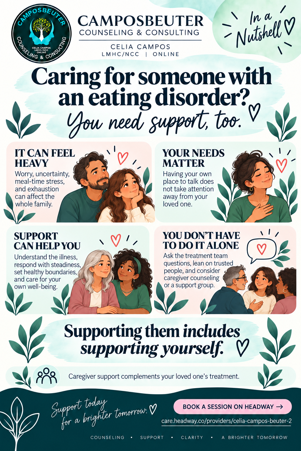 Caring for someone with an eating disorder: you need support too